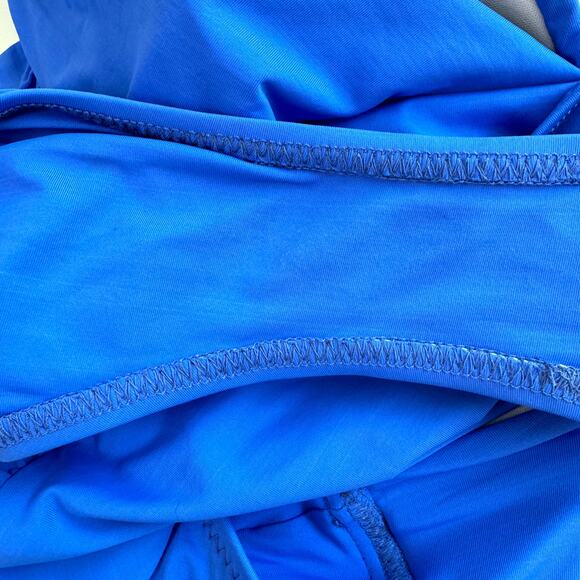 Helen Jon Women's Twist Bandeau One Piece Ruched Swimsuit Blue Size Sample XS - Picture 10 of 14